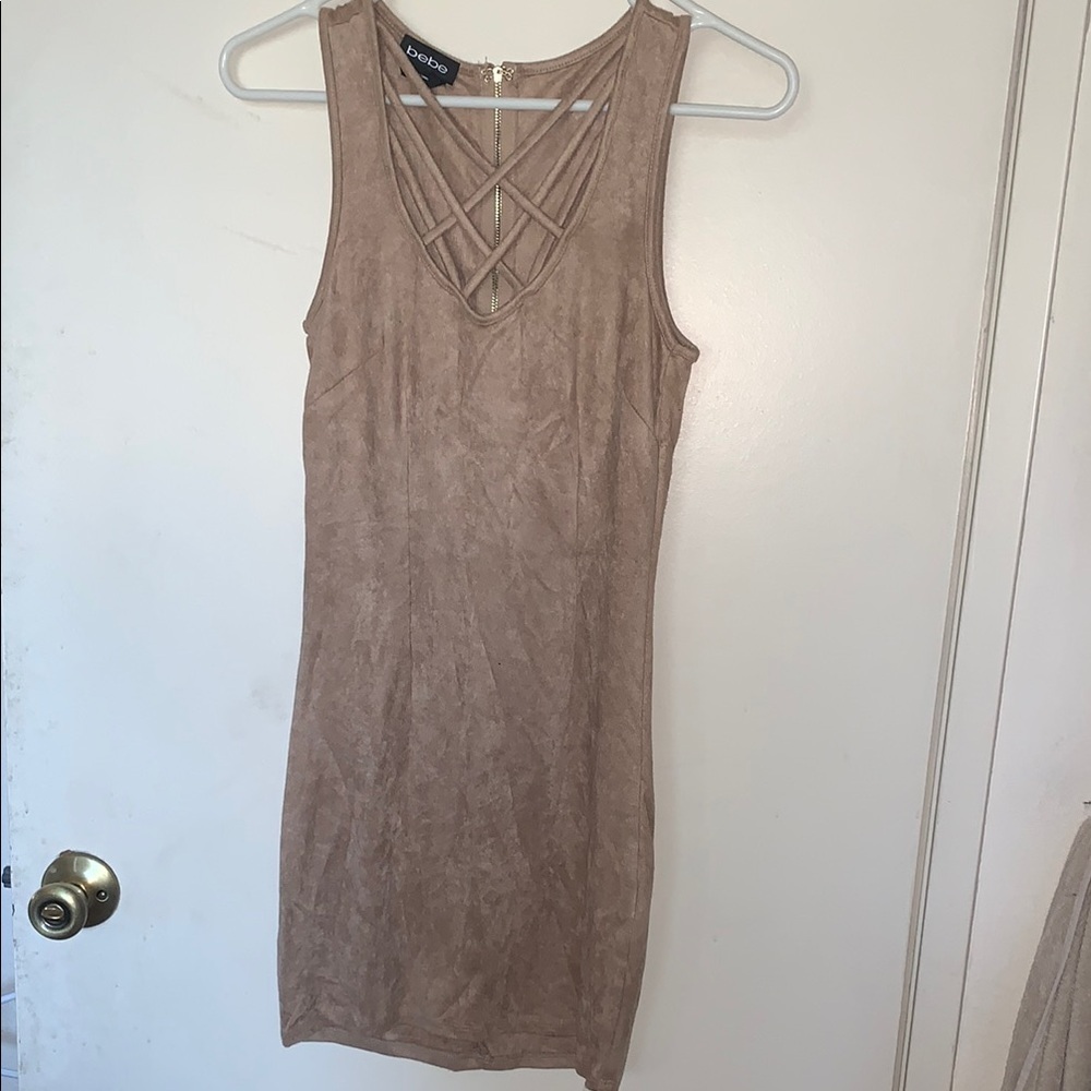 BNWOT BeBe Tan Sleeveless Dress